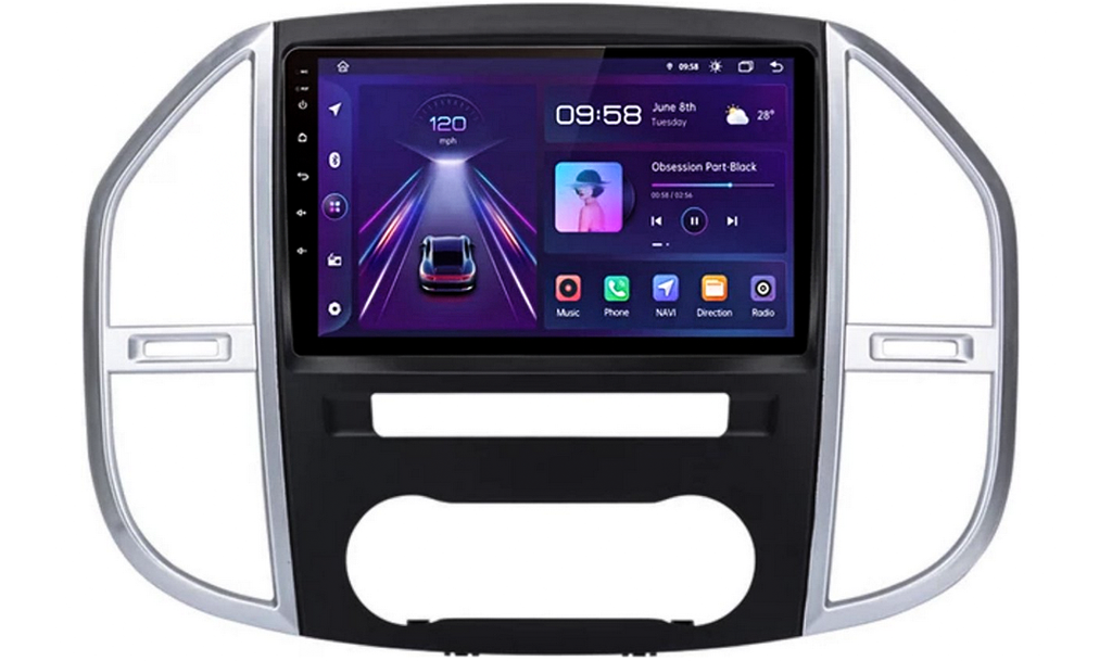 AZOM MX9 Multimedia Bilstereo | <strong>Mercedes Benz Vito 3 W447 2014 – 2020 </strong> | 9" IPS HD | Android | DAB+ | GPS