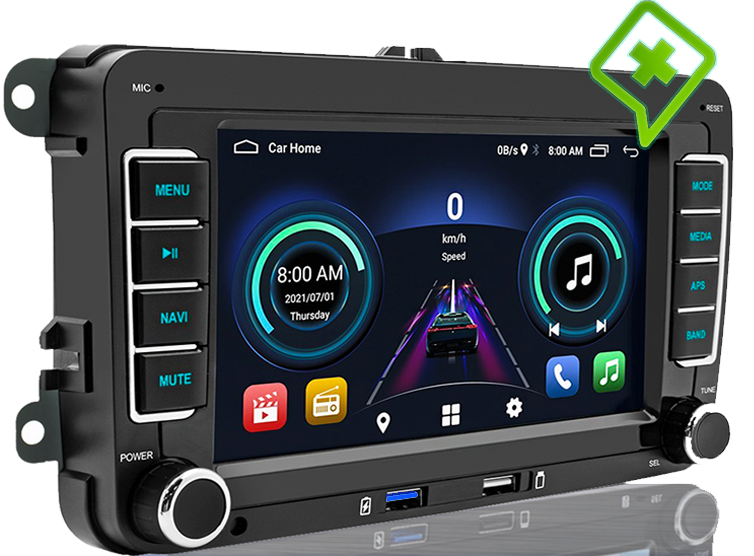 AZOM MX4 <strong>PLUS</strong> Multimedia Bilstereo | <strong>VW SKODA SEAT</strong> | 7" IPS HD | Android | DAB+ | Fast Charing | DAB+ | GPS | 2DIN