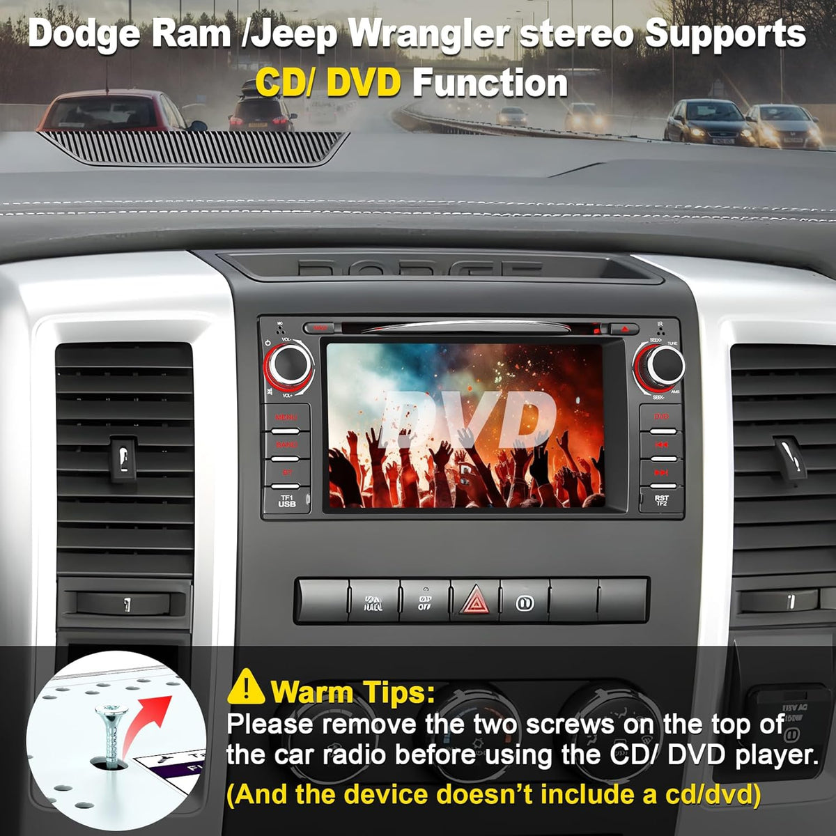 AZOM KLX Multimedia Bilstereo (Med Knappar) | JEEP DODGE CHRYSLER 2004 ...
