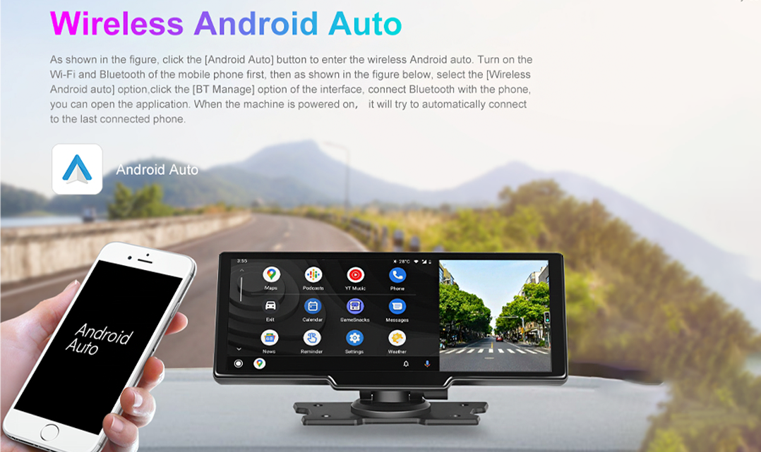 AZOM DAX3 Skärm | Carplay/Android-Auto (Inbyggd Dashcam) Passar alla B ...
