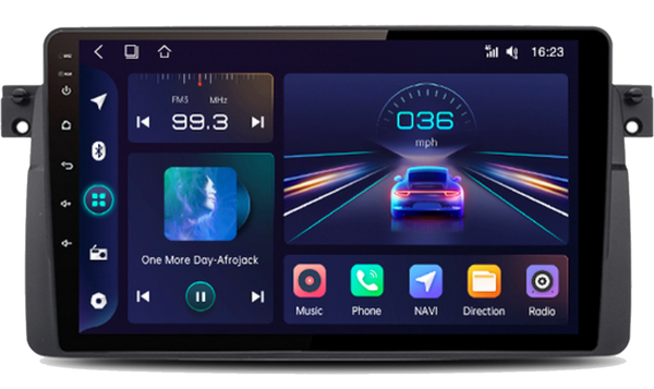 AZOM MX5 Multimedia Bilstereo | <strong>BMW E46 316-330 M3 1998 - 2006</strong> | 9" IPS HD | Android | DAB+ | GPS