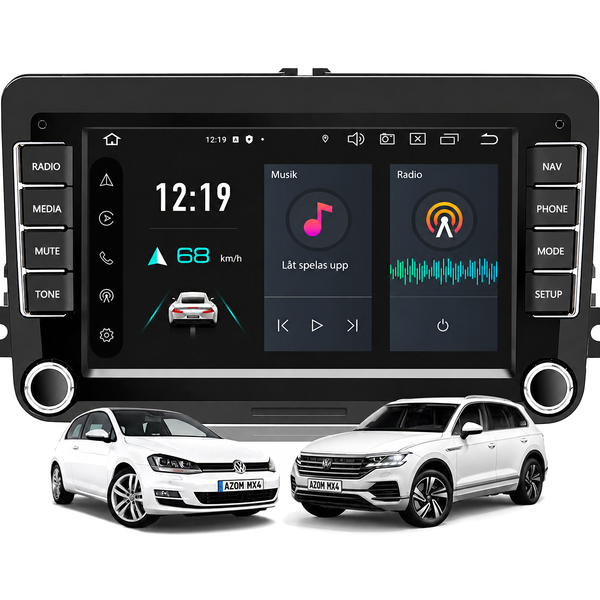 AZOM MX4 Multimedia Bilstereo (STORSÄLJARE) | VW SKODA SEAT | 7" IPS HD | Android | GPS |