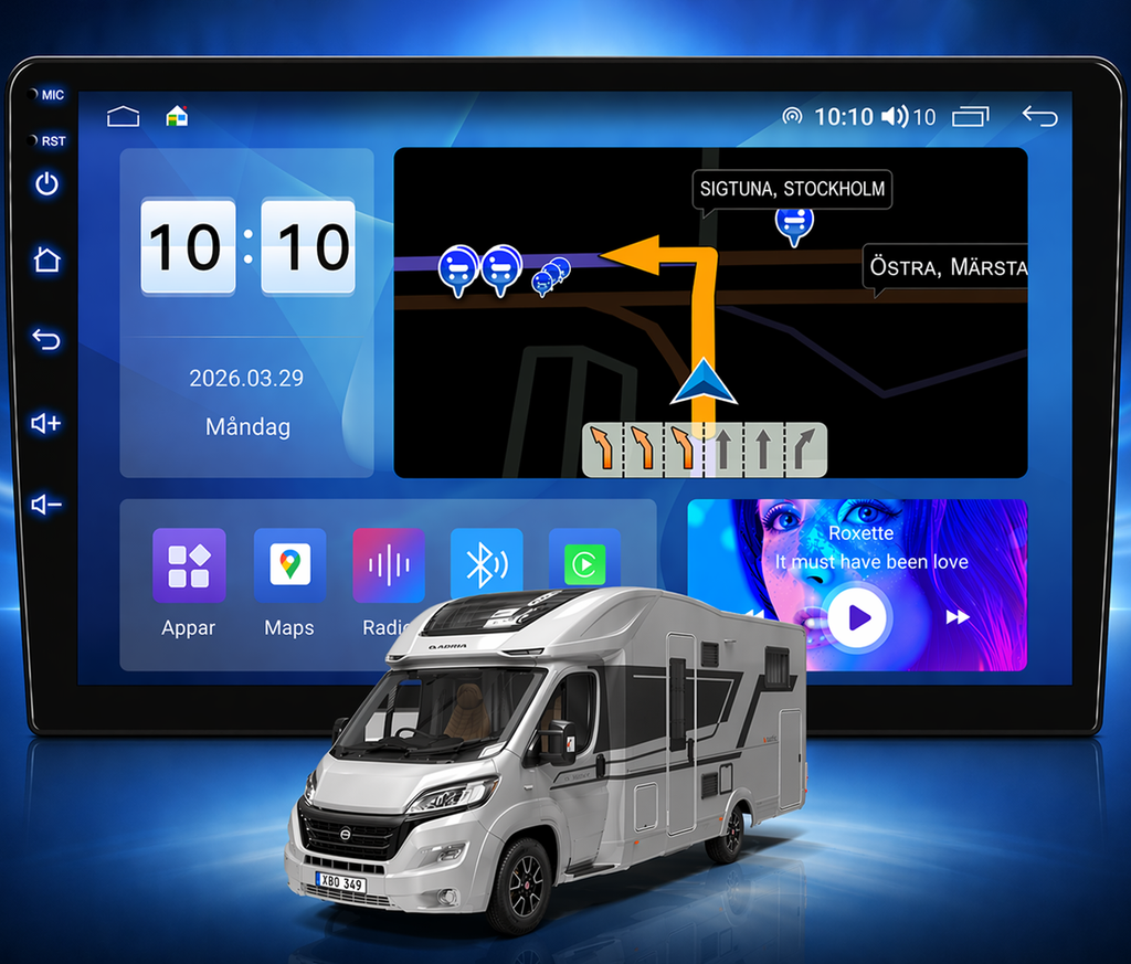 Azom XBO (STORSÄLJARE) Multimedia Bilstereo | FIAT DUCATO CITROËN PEUGEOT HUSBIL 2006 - 2026 | 9" | DAB+ | GPS |