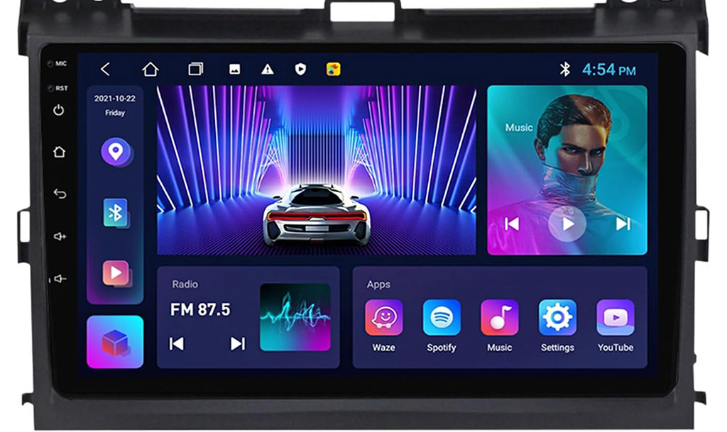 AZOM DNX Multimedia Bilstereo | TOYOTA Land Cruiser Prado 120 2004 - 2009 | 9" IPS HD | Android | DAB+ | GPS |