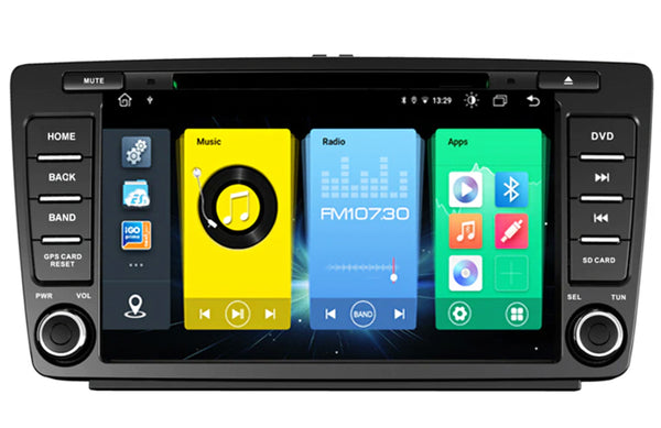 AZOM MX2 Multimedia Bilstereo | <strong>SKODA Octavia Yeti Rapid Superb etc 2004 - 2019</strong> | 8" IPS HD | Android | DAB+ | GPS | 2DIN