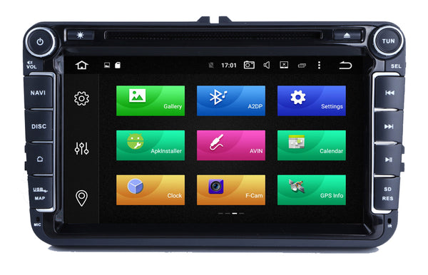 AZOM MX4 Multimedia Bilstereo | <strong>VW SKODA SEAT</strong> | 8" IPS HD | Android | DAB+ | GPS | 2DIN