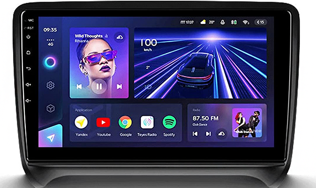 AZOM RFX Multimedia Bilstereo | <strong>Audi TT MK2 2006 - 2014</strong> | 9" IPS HD | Android | DAB+ | GPS | 2DIN