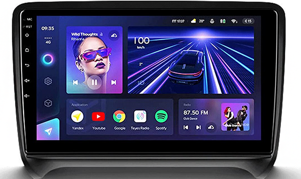 AZOM RFX Multimedia Bilstereo | <strong>Audi TT MK2 2006 - 2014</strong> | 9" IPS HD | Android | DAB+ | GPS | 2DIN