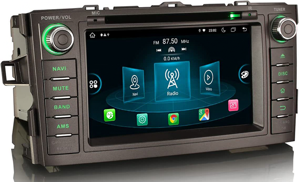 AZOM DNX Multimedia Bilstereo | TOYOTA COROLLA/AURIS 2007-2011 | 8" IPS HD | Andriod | DAB+ | GPS | 2DIN