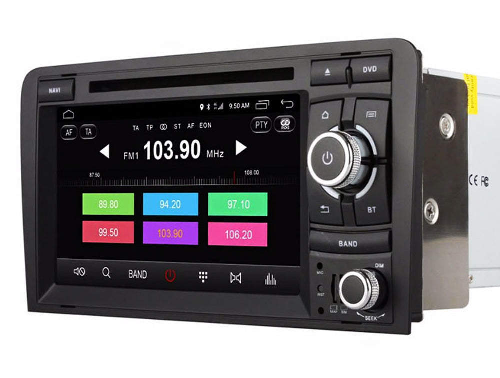 AZOM RFX Multimedia Bilstereo | <strong>AUDI A3 S3 2002 - 2012</strong> | 7" IPS HD | Android | DAB+ | GPS | 2DIN